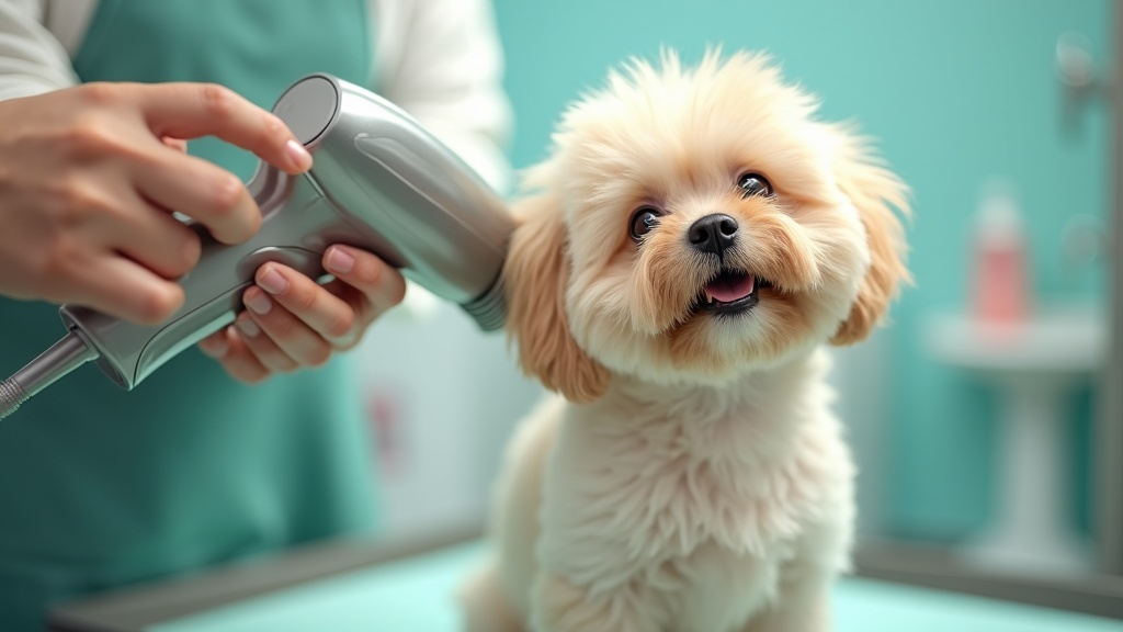 A happy dog being pampered by K9 Pampering